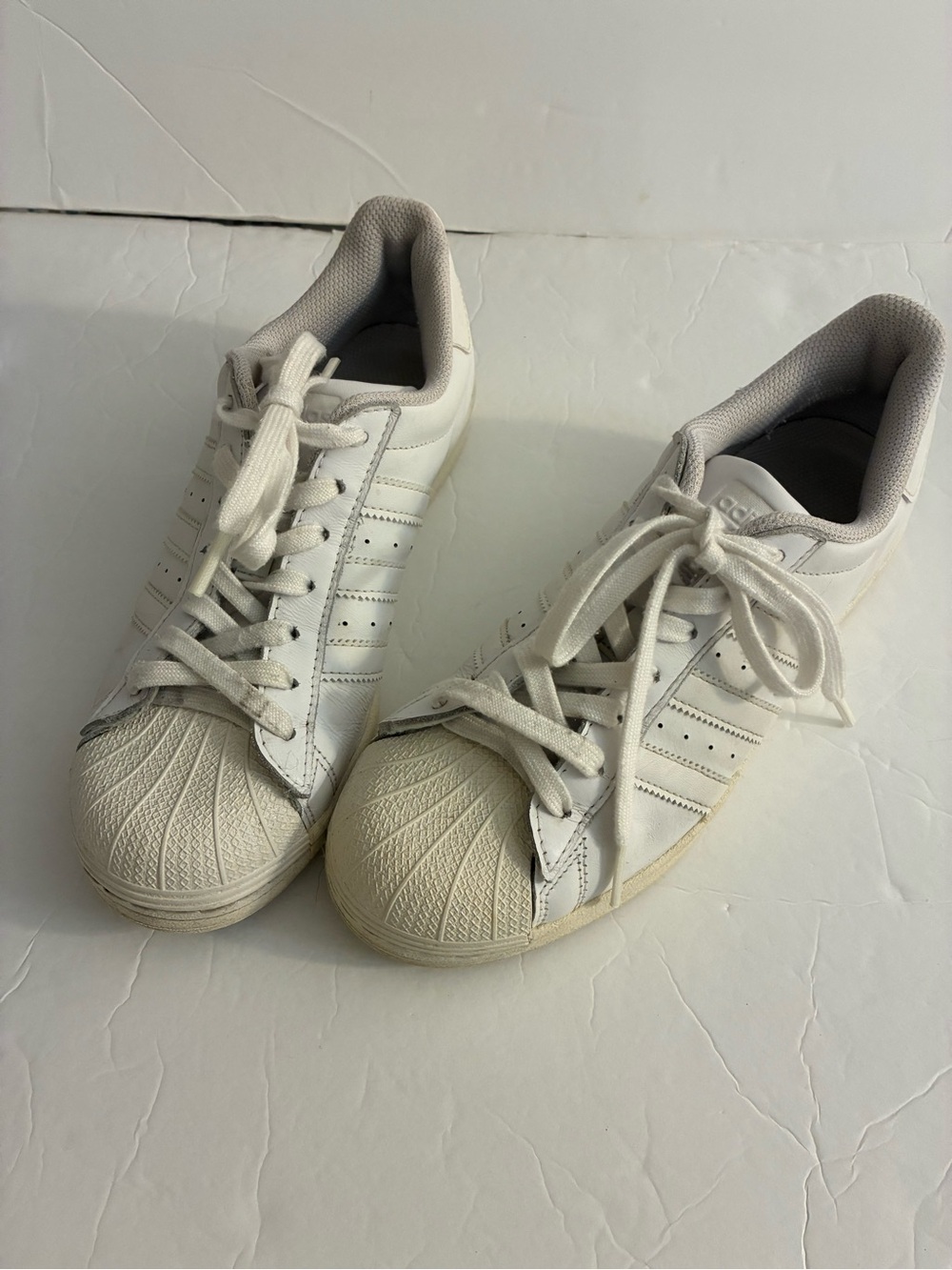 Adidas Superstar  All White Men Athletic Shoes 7 Activewear Sports Classic